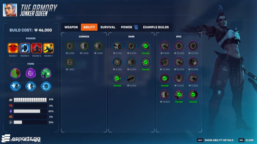 How to build Junker Queen tank in Stadium (Screenshot by esports.gg)