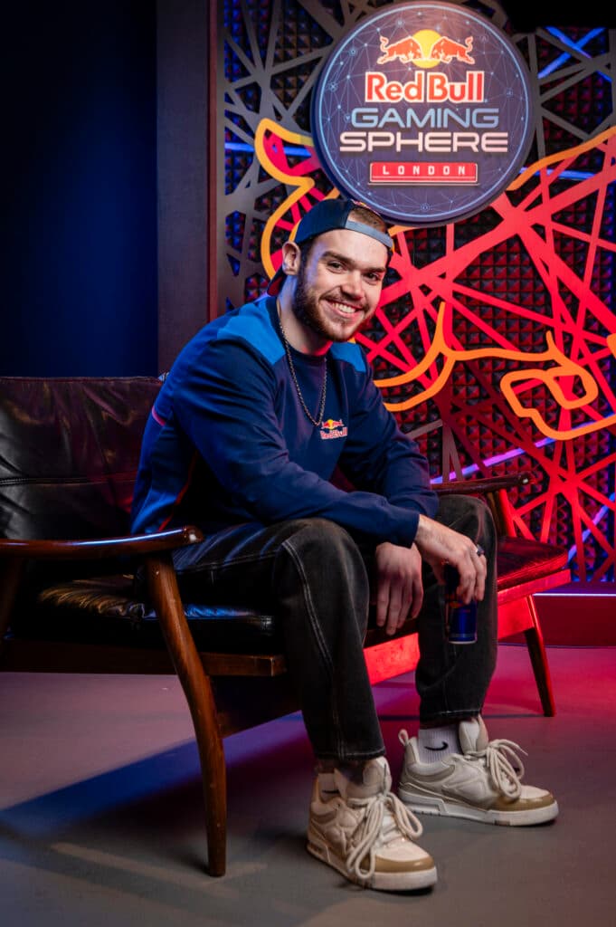 Kyle "Mongraal" Jackson signs as a Red Bull Player at the Red Bull Gaming Sphere, London, UK on 4th April 2025