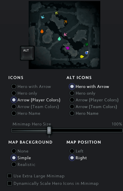 Dota 2 Options Menu (Image via esports.gg)