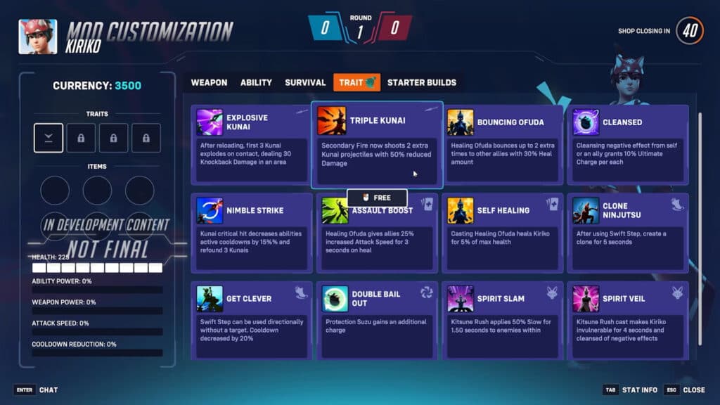 Overwatch 2 Stadium mod customization for Kiriko (Image via Blizzard Entertainment)