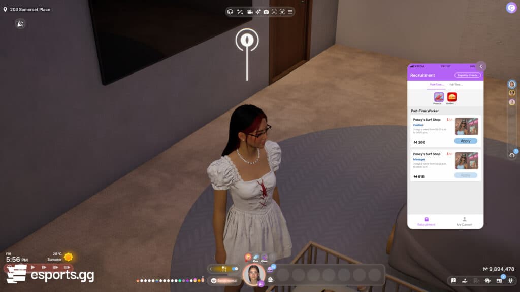 How to check out the available careers (Screenshot by esports.gg)