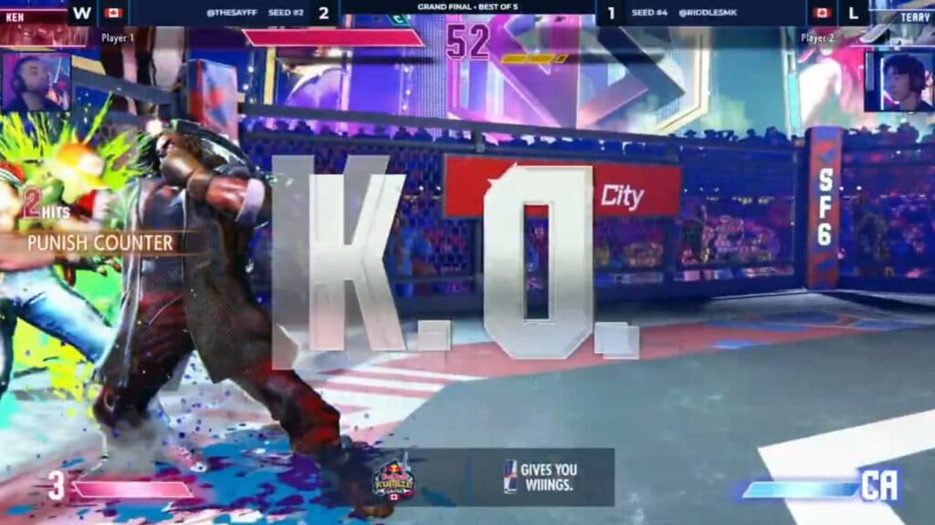 Sayff's winning moment at the Red Bull Kumite Canadian Qualifier event (Image via Red Bull)