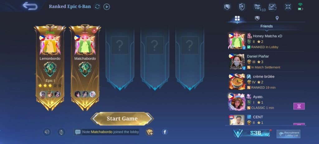 Play with friends you can trust. (Screenshot via esports.,gg)