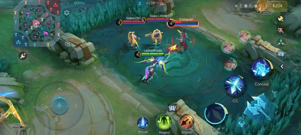 Skill 1 of Miya grants multi-hit basic attacks (Screenshot via esports.gg)