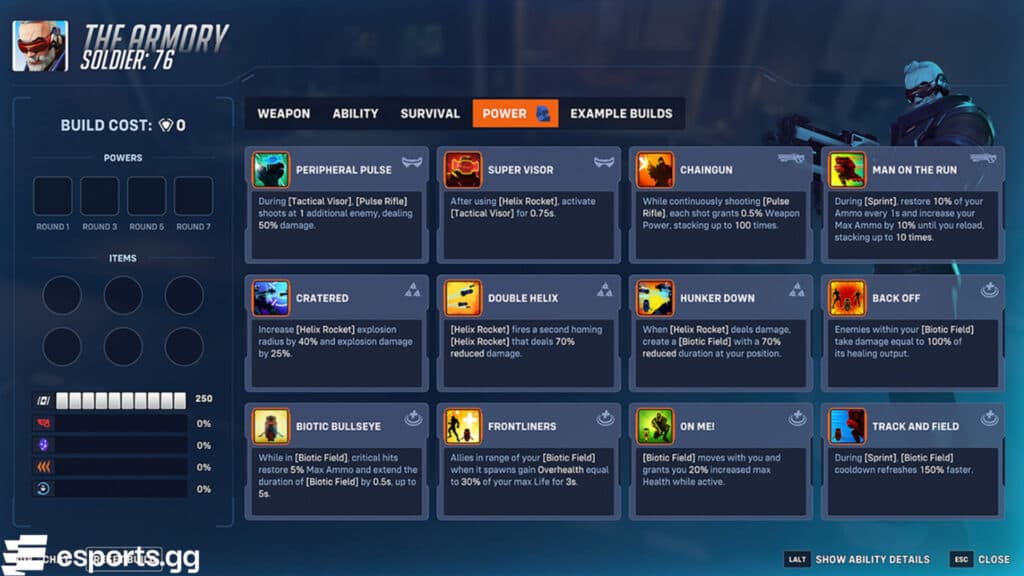 Soldier: 76's Powers in the Armory (Screenshot via esports.gg)