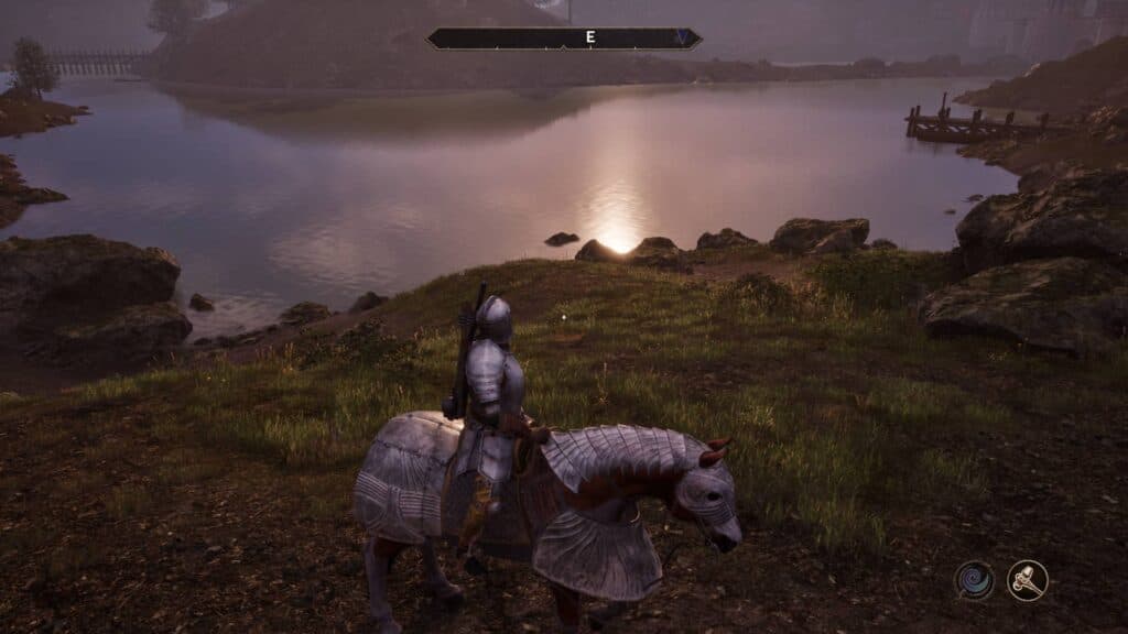 Watching the sunset with a steed. (Screenshot via esports.gg)
