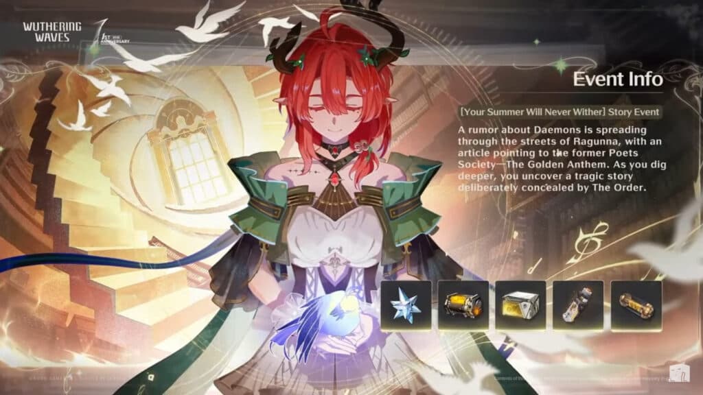 Ciaccona's materials and attributes (image via Kuro Games)