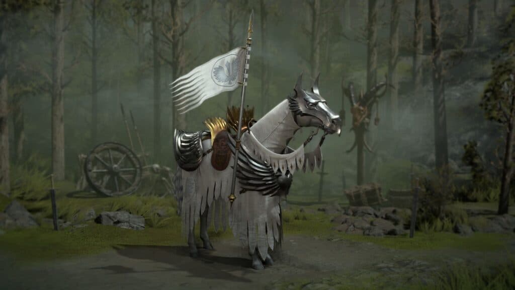 First look at the Warhorse of the Hawk horse bundle inspired by Griffith (Image via Blizzard Entertainment)