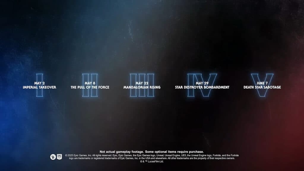 Update schedule for Chapter 6 Season 3 (Image via Epic Games)