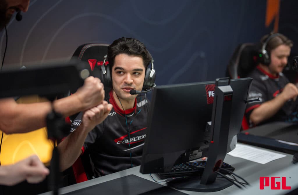 Grim credits mastermind IGL JT for Complexity's success on Train. (Photo via PGL)