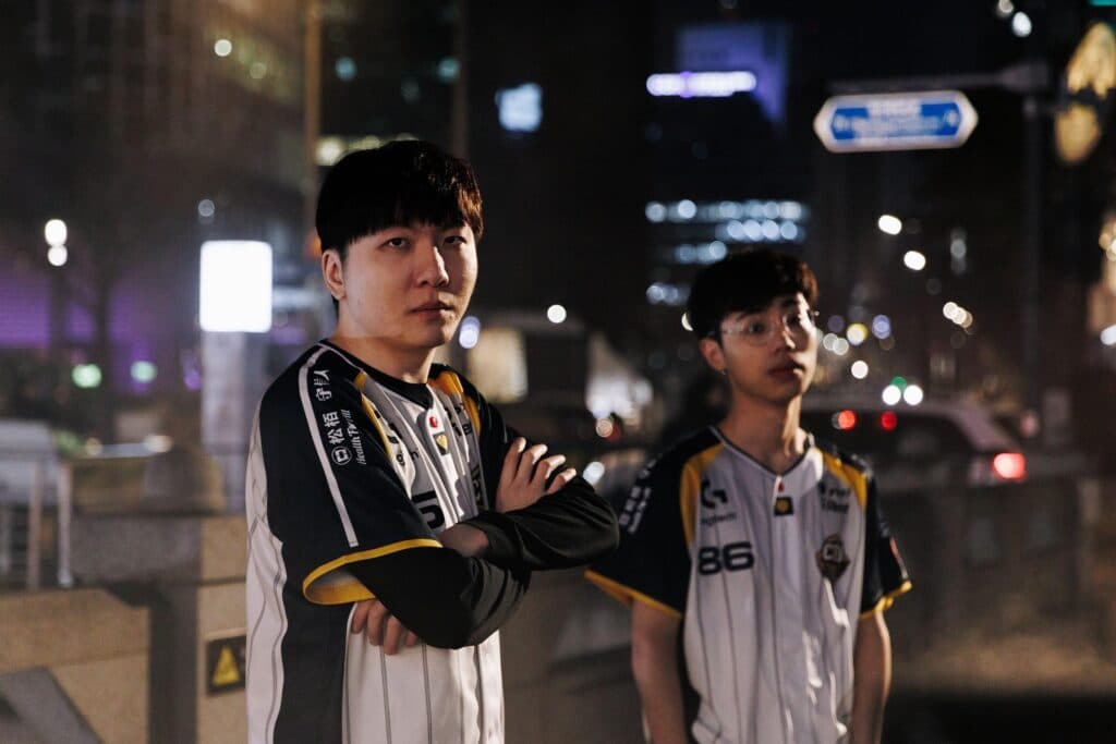 CFO top-laners Rest (left) and Driver (right) at First Stand (Photo via LoL Esports)