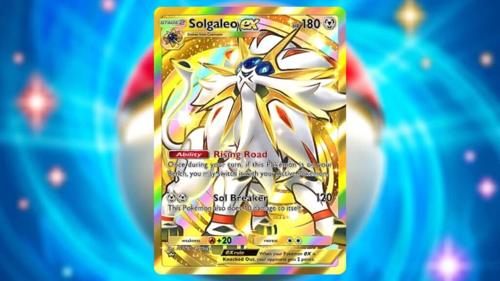 Crown Rare Solgaleo ex. (Image via esports.gg)