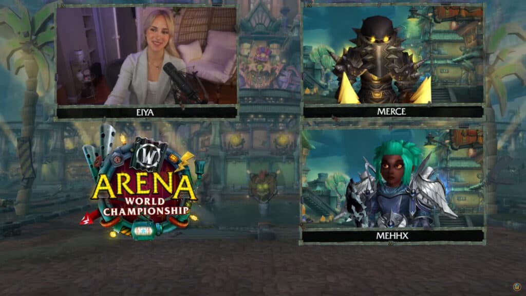 The post-match interview with Merce and Mehhx (Image via Blizzard Entertainment)