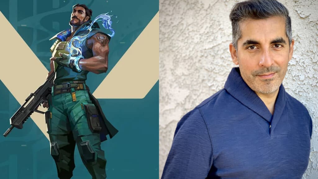Harbor and his voice actor Sunil Malhotra (Image via Riot Games / IMDb)