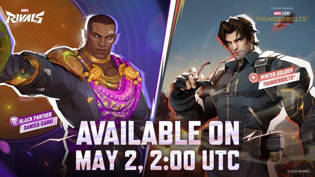 Black Panther Damisa-Sarki and Winter Soldier Thunderbolts costumes (Image via NetEase Games)