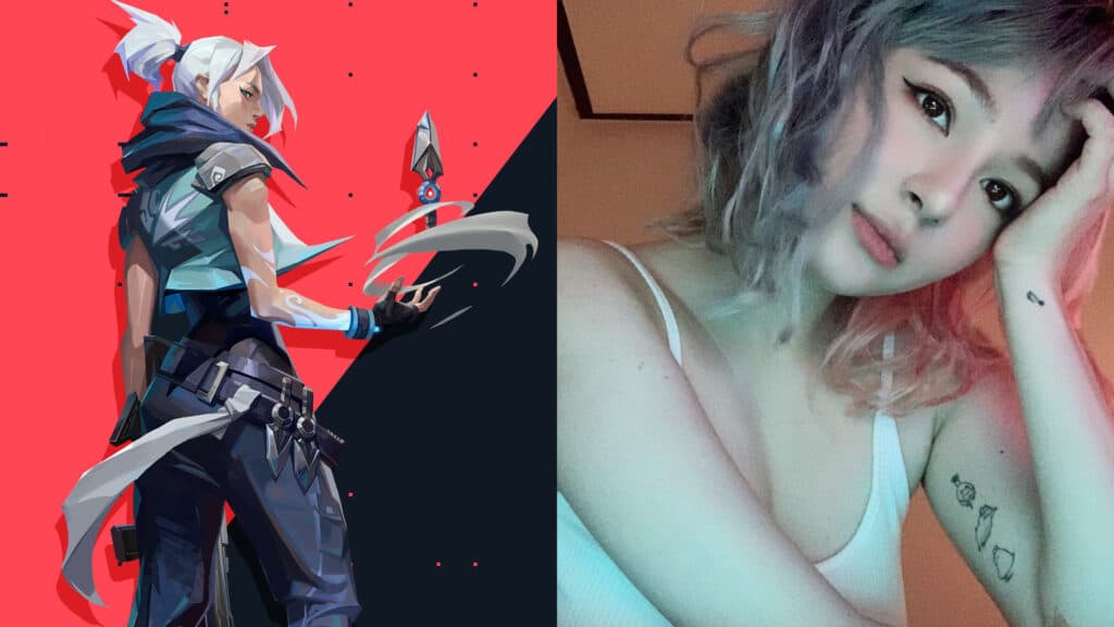 Jett and her voice actress Shannon Williams (Image via Riot Games / Shannon Williams' Instagram)