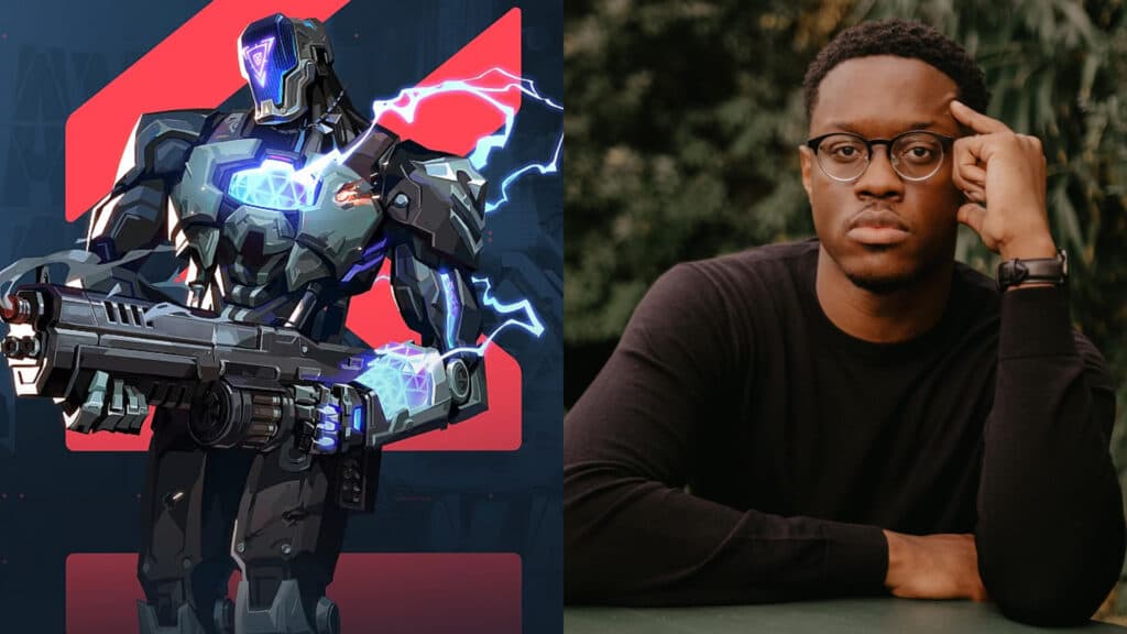 KAY/O and his voice actor Gabe Kunda (Image via Riot Games / IMDb)