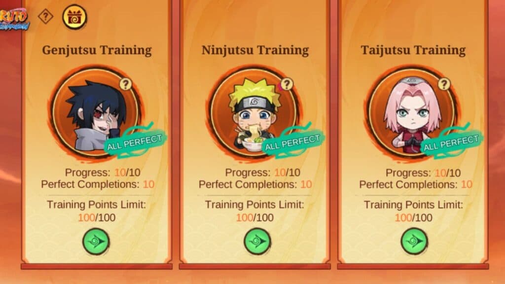 The Specialized Training Guides are minigames you play for rewards (Screenshot via esports.gg)