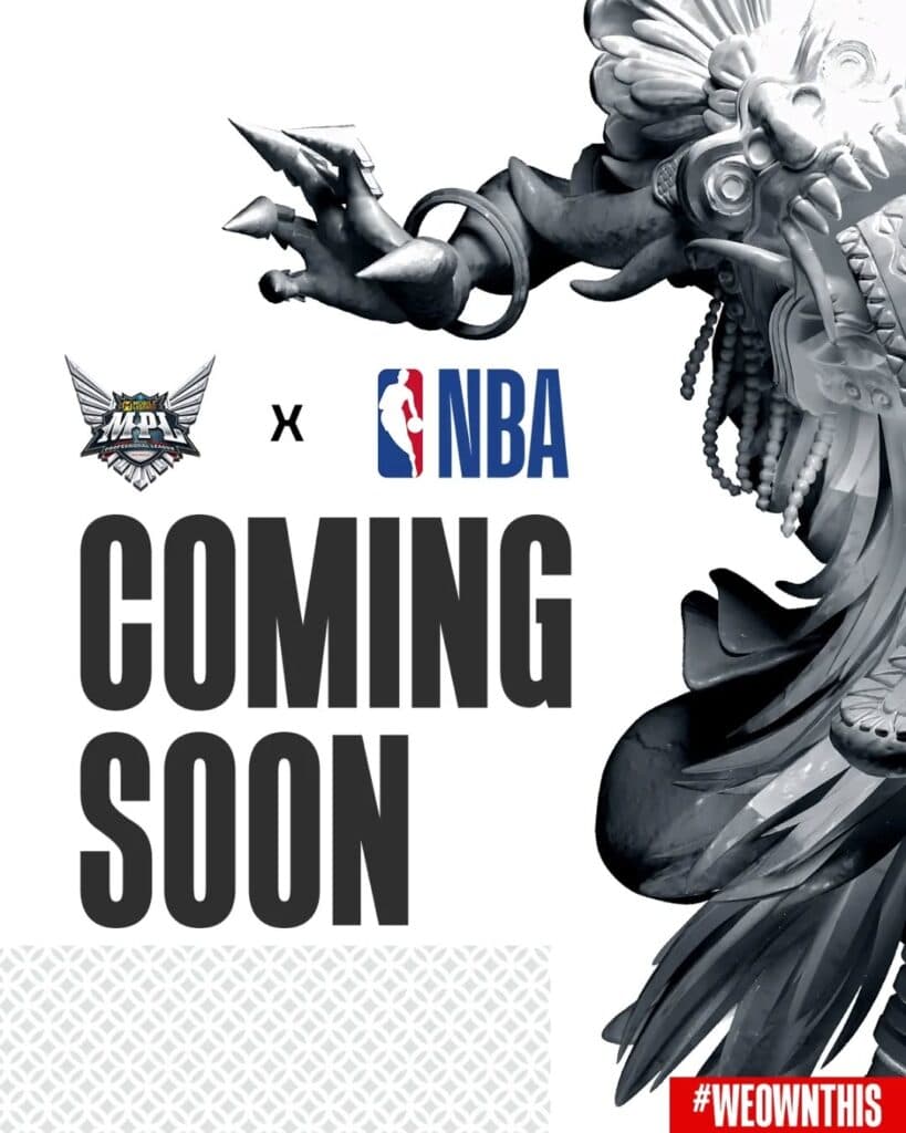 The MPL ID x NBA collaboration announcement. (Image via MPL ID Facebook)