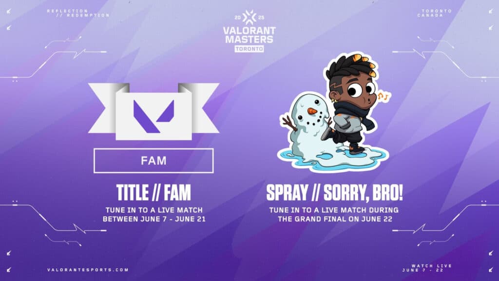 VALORANT Masters Toronto drops (Image via Riot Games)