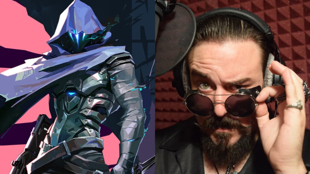 Omen and his voice actor Jason Marnocha (Image via Riot Games / IMDB)