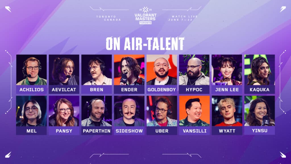 Masters Toronto on-air talent (Image via Riot Games)