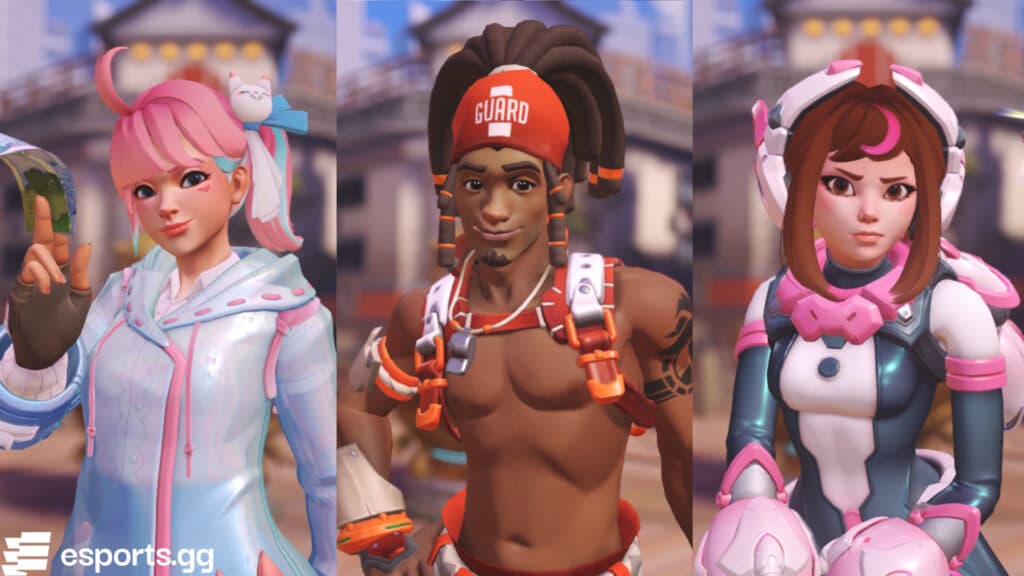 Kiriko, Lucio, and Juno in Overwatch 2 (Screenshots via esports.gg)