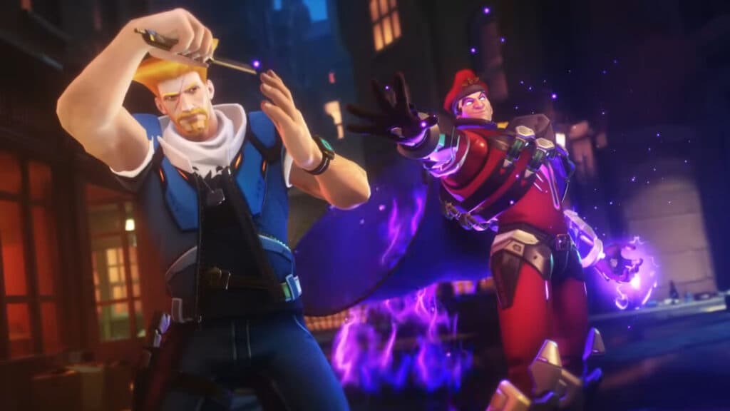 Soldier: 76 as Guile and Sigma as M. Bison (Image via Blizzard Entertainment)