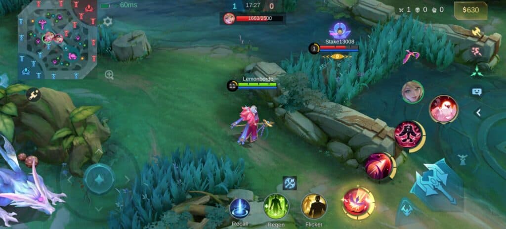 Pharsa can reveal enemies with Skill 1 (Screenshot via esports.gg)