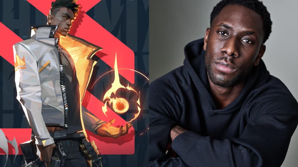 Phoenix and his voice actor Afolabi Alli (Image via Riot Games / IMDb)