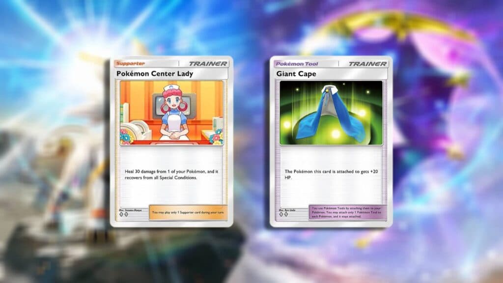 Pokémon Center lady and Giant Cape. (Image via esports.gg)