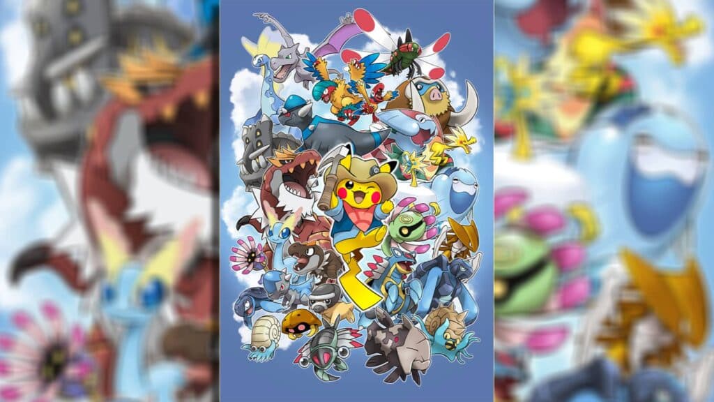 Pokémon Fossil Museum's official artwork by Hitoshi Ariga (Image via The Pokémon Company)
