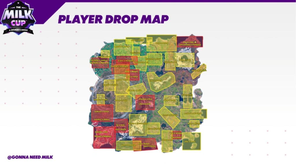 Player drop map (Image via Gonna Need Milk)