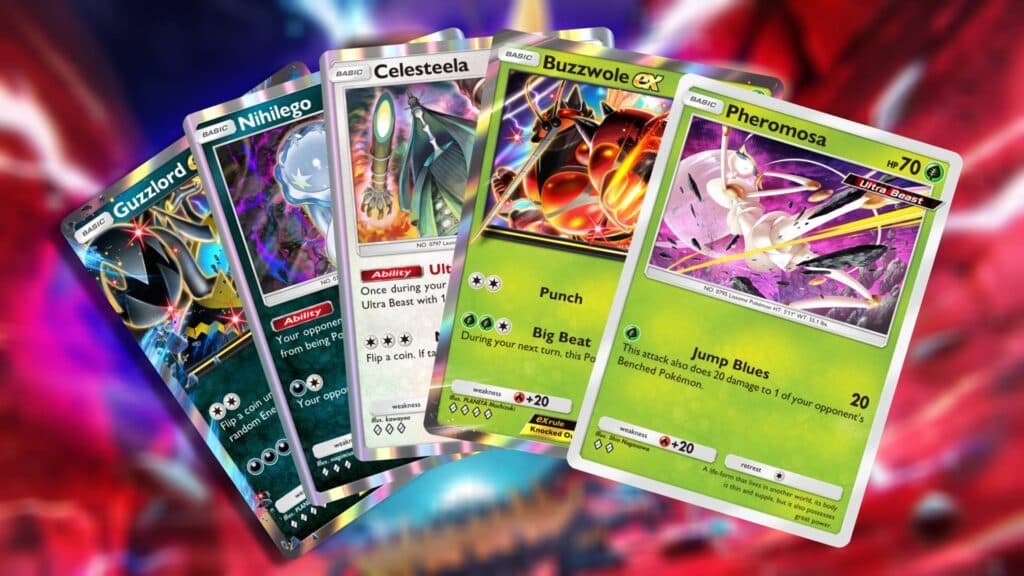 Ultra Beast cards in Extradimensional Crisis. (Image via esports.gg)