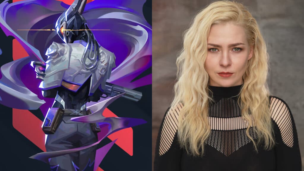 Vyse and her voice actress Marta Svetek (Image via Riot Games / IMDb)