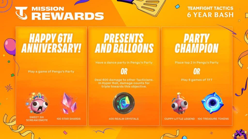 TFT's anniversary missions (Image via Riot Games)