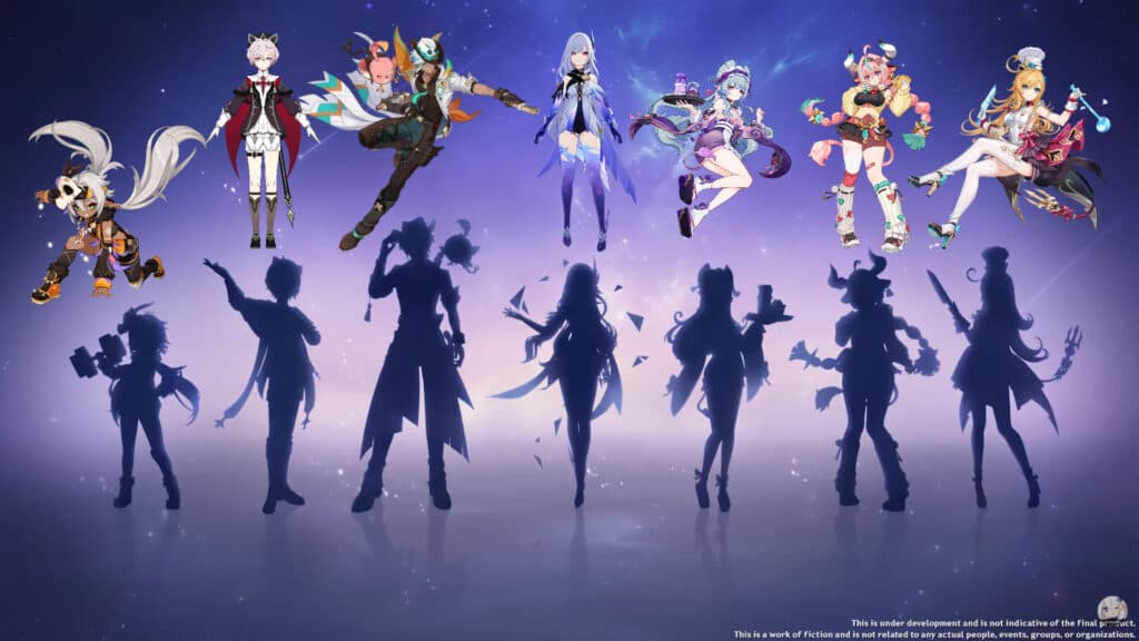 Genshin Impact silhouettes (Image via esports.gg)