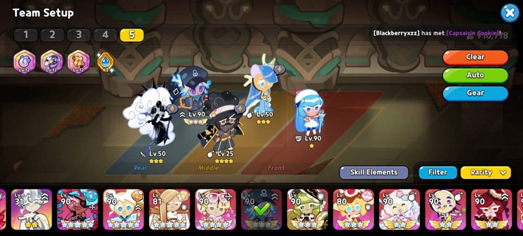 I haven't built most of my water-type cookies. (Screenshot via esports.gg)