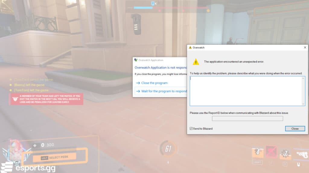 Overwatch 2 is currently crashing in Circuit Royale (Screenshot via esports.gg)