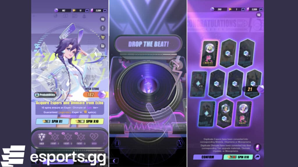 Collect Gold Records to spin the Echo in Dislyte Screenshots via esports.gg)