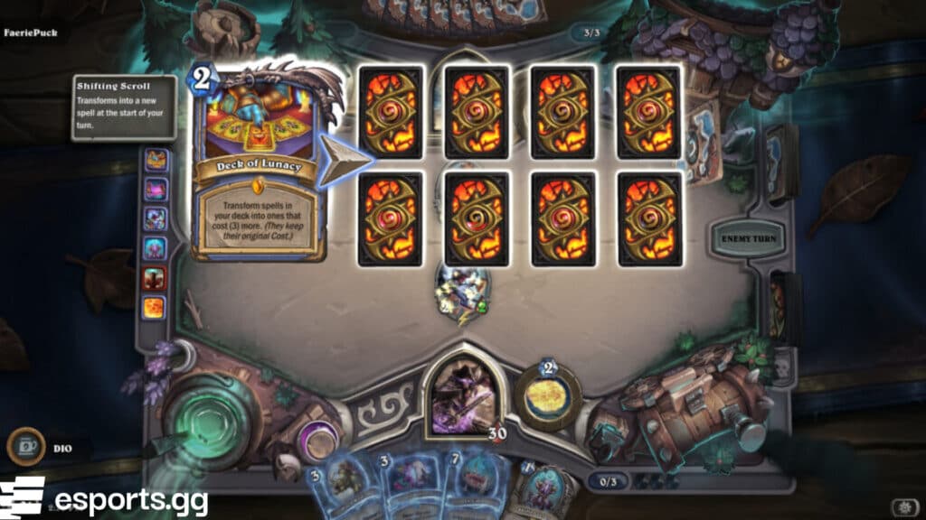 Hearthstone Shiftcon West Tavern Brawl gameplay (Screenshot via esports.gg)