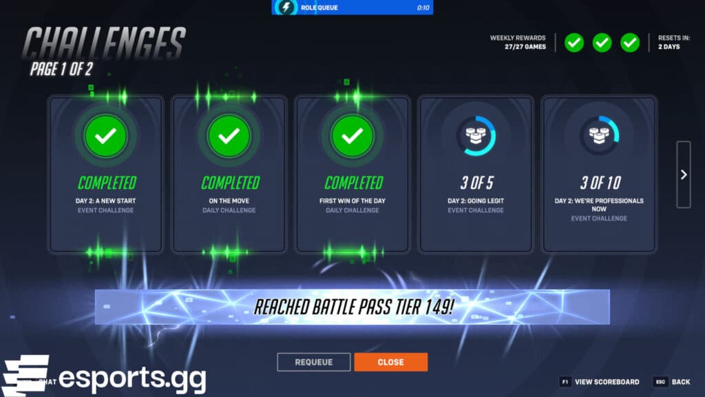 Leveling up the Battle Pass (Screenshot via esports.gg)