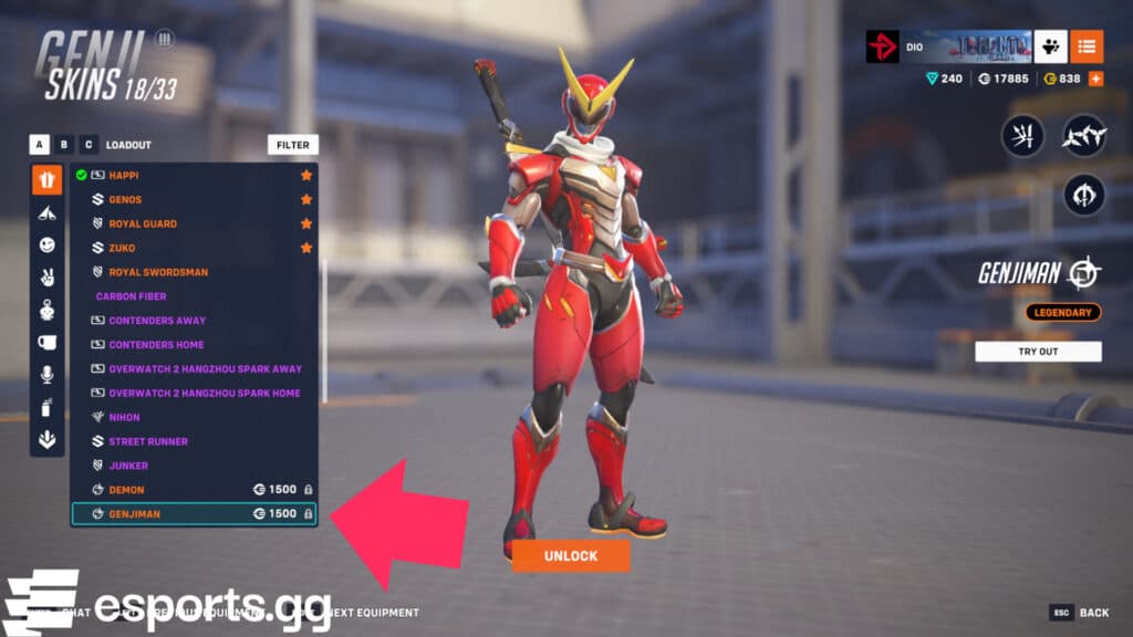 You can buy some legendary skins with this currency (Screenshot via esports.gg)