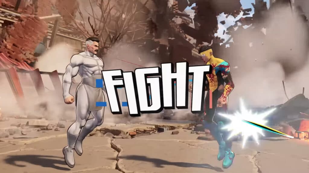 A fight between father and son in Invincible VS (Image via Quarter Up)