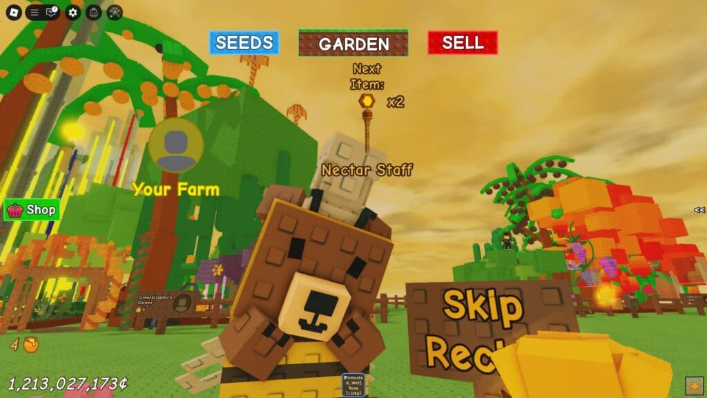 The rewards are displayed above Bizzy Bear (Screenshot via esports.gg)