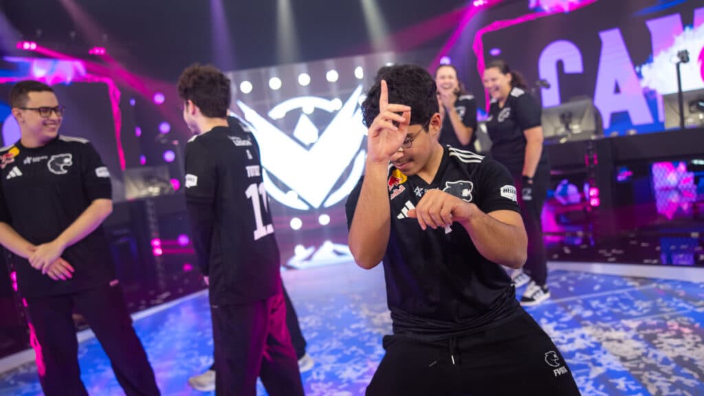 Tatu dancing after winning against paiN Gaming in the LTA South Grand Finals (Image by Riot Games)