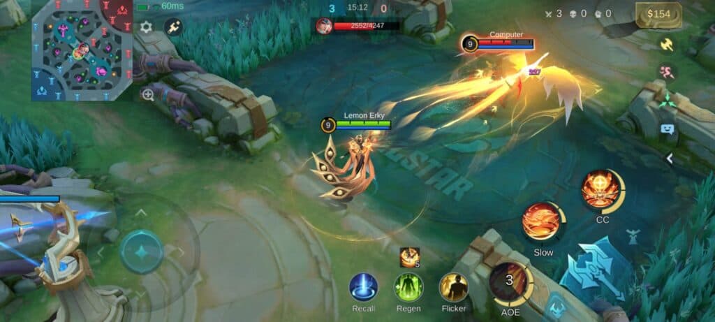 Skill 1 of Zetian can also push back enemies on the third strike. (Screenshot via esports.gg)