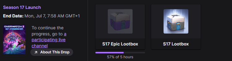 Overwatch 2 Season 17 Twitch drops inventory (Screenshot by esports.gg)