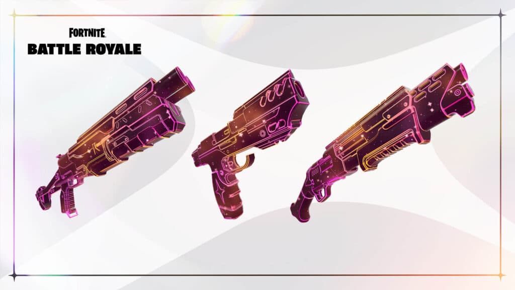 Fortnite Chapter 6 Season 3 Exotic weapons (Image via Epic Games)