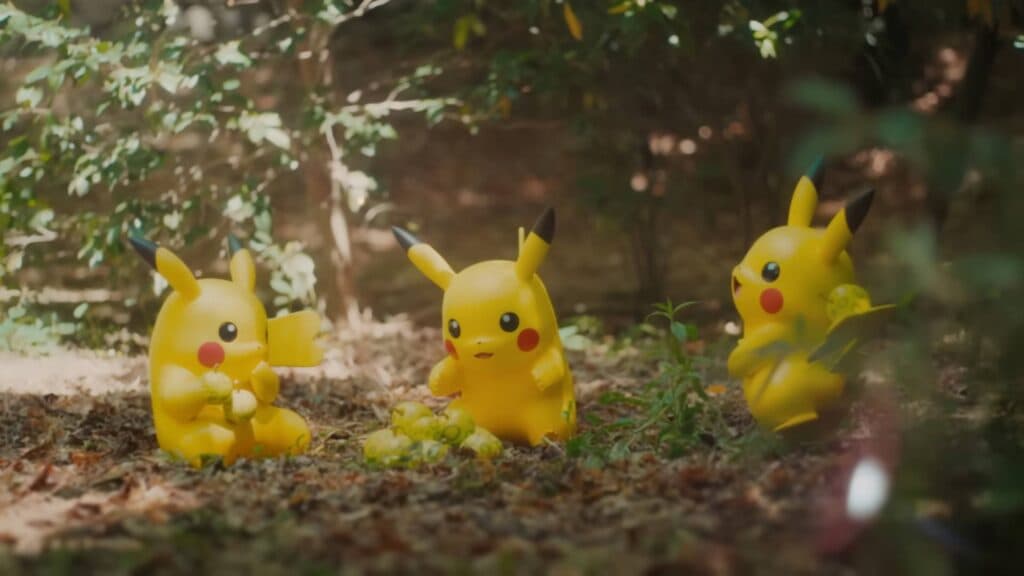 A diorama featuring Pikachu inside PokéPark Kanto's Pokémon Forest (Image via The Pokémon Company)